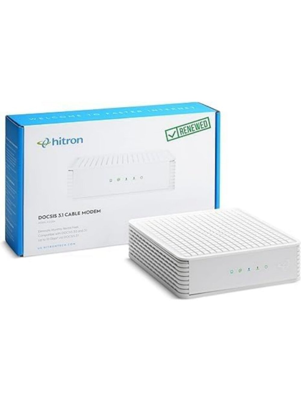 High-Speed DOCSIS 3.1 Cable Modem | 10x Faster, 1 Gbps Ethernet Port, Renewed